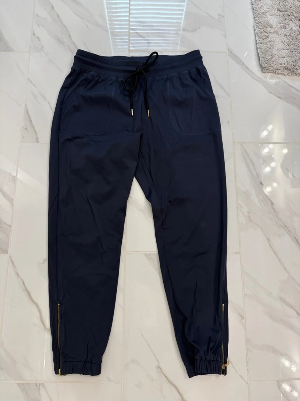 ZYIA Women's Navy Drawstring Jogger Sweatpants - Picture 1 of 5